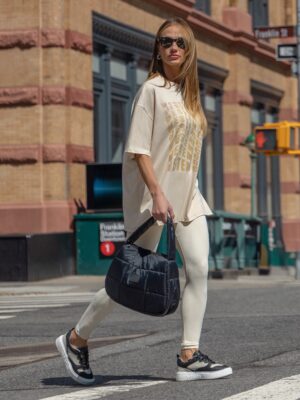 Camiseta Oversized Con Seda Vestir Club