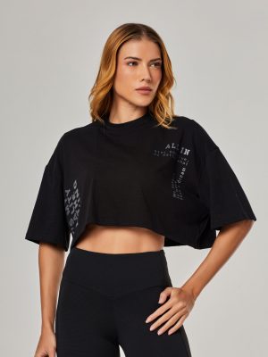 CAMISETA CROPPED ALL IN - NEGRO, L